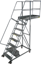 Ballymore Safety Products Cantilevered Ladders, 8 Step, 32 In Wide Base, 28 in Overhang, Serrated Tread 