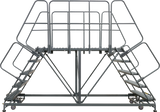 Ballymore Safety Products Double Entry Work Platforms with Handrails, 5 Step, 33 In Wide Base, 60 in Platform Depth, Serrated Tread 