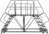 Ballymore Safety Products Double Entry Work Platforms with Handrails, 7 Step, 33 In Wide Base, 36 in Platform Depth, Serrated Tread 