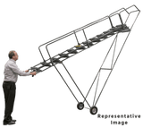 Ballymore Safety Products Fold-N-Store Ladders, 10 Step, 30 In Wide Base, 14 Deep Top Step, Perforated Tread 