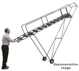 Ballymore Safety Products Fold-N-Store Ladders, 10 Step, 30 In Wide Base, 14 Deep Top Step, Serrated Tread, Setup 