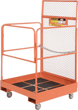 Ballymore Safety Products Ballymore Forklift Work Platform: 40 in Base Lg, 48 in Base Wd, 66 in Overall Ht, 4 Guard Rails SETUP 