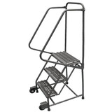 Ballymore Safety Products Tilt & Roll Ladders, 2 Step, 30 in Wide Base, 10 in Deep Top Step, Serrated Tread, Setup 