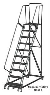 Ballymore Safety Products Heavy Duty 10 Step, 50 Degree Slope Ladder, G, Setup 