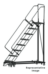 Ballymore Safety Products Heavy Duty 8 Step, 50 Degree Slope Ladder, 28 Deep Top Step G, Set Up 