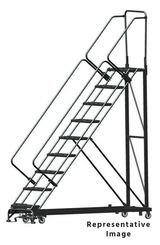 Ballymore Safety Products Heavy Duty 9 Step, 50 Degree Slope Ladder, G, 28 Deep Top Step 