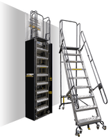 Ballymore Safety Products Foldable Hybrid Ladder,7 Step, All Directional,70" Top Step,24" Step Width, 12" Deep Top Step 