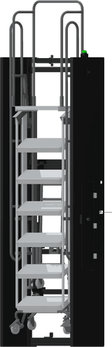 Ballymore Safety Products Foldable Hybrid Ladder,7 Step, All Directional,70" Top Step,24" Step Width, 12" Deep Top Step 