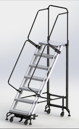 Ballymore Safety Products 7 Step Hybrid Ladder 24" Wide Step with 32" Wide Base 