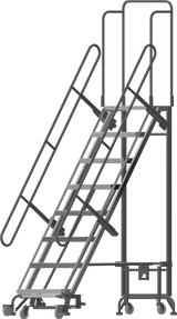 Ballymore Safety Products Foldable Hybrid Ladder,8 Step, All Directional,80" Top Step,24" Step Width,12" Deep Top Step 