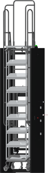 Ballymore Safety Products Foldable Hybrid Ladder,9 Step, All Directional,90" Top Step,24" Step Width,12" Deep Top Step 