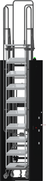 Ballymore Safety Products Foldable Hybrid Ladder,10 Step, All Directional,100" Top Step,24" Step Width,12" Deep Top Step 