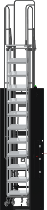 Ballymore Safety Products Foldable Hybrid Ladder,12 Step, All Directional,120" Top Step,24" Step Width,12" Deep Top Step 