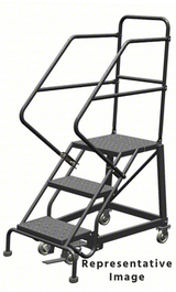 Tri-Arc KD 3 Step Easy Climb Ladder Perforated 16 HR 27" With Deep Top Step 