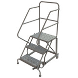 Tri-Arc Kd 3 Step Easy Climb Ladder Perforated 24 Hr 37" With 20" Deep Top Step 