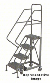 Tri-Arc KD 4 Step Easy Climb Ladder Grip Strut 16 HR With Deep Top Step 