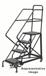 Tri-Arc KD 4 Step Easy Climb Ladder Perforated 16 HR  With Deep Top Step 
