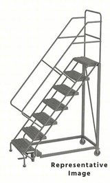 Tri-Arc KD 7 Step Easy Climb Ladder Perforated 16 HR 27" With Deep Top Step 