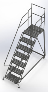 Tri-Arc Kd 7 Step Easy Climb Ladder Perforated 24 Hr 37" With 20" Deep Top Step 