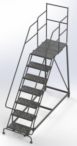Tri-Arc Kd 7 Step Easy Climb Ladder Perforated 24 Hr 37" With 30" Deep Top Step 