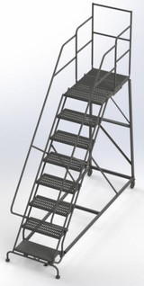 Tri-Arc KD 8 Step Easy Climb Ladder Grip Strut 24 HR With Deep Top Step 