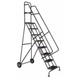 Tri-Arc KD 8 Step All-terrain Tilt And Roll Ladder: 80 In Platform Height, 10 In Platform Deep, 16 In Platform Wide, Perforated, Gray 