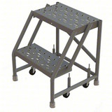 Tri-Arc KD 2 Step Steel Rolling Ladder Perforated 16 