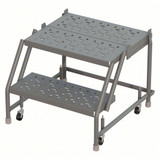 Tri-Arc KD 2 Step Steel Ladder Perf 24 Wide With 20" With Deep Top Step Step 