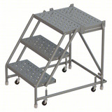 Tri-Arc KD 3 Step Steel Ladder Perf 16 Wide With 20" With Deep Top Step Step 