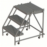 Tri-Arc KD 3 Step Steel Ladder Grip 24 Wide With 30" With Deep Top Step Step 