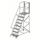 Tri-Arc KD 8 Step Steel Ladder Perf 24 Wide HR With 30" With Deep Top Step Step 