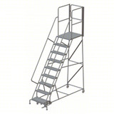 Tri-Arc KD 9 Step Steel Ladder Perf 24 Wide HR With 20" With Deep Top Step Step 