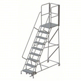 Tri-Arc KD 9 Step Steel Ladder Perf 24 Wide HR With 20" With Deep Top Step Step 