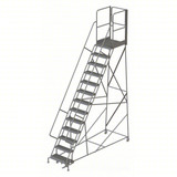 Tri-Arc KD 13 Step Steel Ladder Grip 24 Wide HR With 30" With Deep Top Step Step 