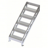  Tri-Arc Ladder: 54 In Top Step Height, 5 Steps, 45Ã¢° Climbing Angle, 50 In Vertical Clearance, Serrated 