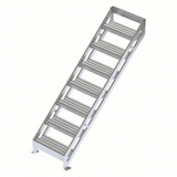  Tri-Arc Ladder: 72 In Top Step Height, 7 Steps, 45Ã¢° Climbing Angle, 68 In Vertical Clearance, Serrated 