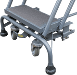 Ballymore Safety Products All Direction Ladder: 100 in Platform Ht, 14 in Platform Dp, 16 in Platform Wd, Abrasive Mat, Gray setup 