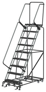 Ballymore Safety Products All Direction Ladders, All Directional, 10 Step, 32 In Wide Base, 14 in Deep Top Step, Serrated Tread 