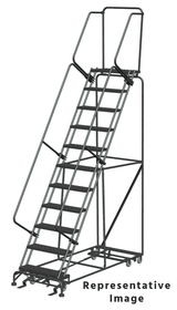 Ballymore Safety Products All Direction Ladders, All Directional, 11 Step, 32 In Wide Base, 21 in Deep Top Step, Abrasive Mat Tread 