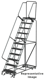 Ballymore Safety Products All Direction Ladders, All Directional, 11 Step, 32 In Wide Base, 28 in Deep Top Step, Expanded Metal Tread, Setup 