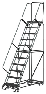 Ballymore Safety Products All Direction Ladders, All Directional, 11 Step, 32 In Wide Base, 14 in Deep Top Step, Serrated Tread, Setup 