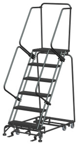 Ballymore Safety Products All Direction Ladders, All Directional, 6 Step, 32 In Wide Base, 14 in Deep Top Step, Serrated Tread, Setup 
