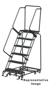 Ballymore Safety Products All Direction Ladders, All Directional, 6 Step, 32 In Wide Base, 14 in Deep Top Step, Perforated Tread, Setup 