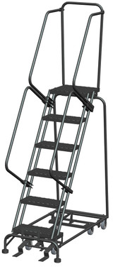 Ballymore Safety Products All Direction Ladders, All Directional, 6 Step, 24 In Wide Base, 14 in Deep Top Step, Expanded Metal Tread, Setup 