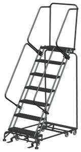 Ballymore Safety Products All Direction Ladders, All Directional, 7 Step, 32 In Wide Base, 14 in Deep Top Step, Expanded Metal Tread 