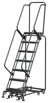 Ballymore Safety Products All Direction Ladders, All Directional, 7 Step, 24 In Wide Base, 14 in Deep Top Step, Serrated Tread 