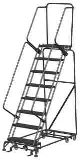 Ballymore Safety Products All Direction Ladders, All Directional, 8 Step, 32 In Wide Base, 14 in Deep Top Step, Perforated Tread 