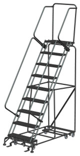 Ballymore Safety Products All Direction Ladders, All Directional, 9 Step, 32 In Wide Base, 14 in Deep Top Step, Expanded Metal Tread, Setup 