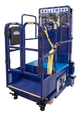 Ballymore Safety Products PS-10 - Ballymore Personnel Lift: Push-Around, Battery, 450 lb Load Capacity, 6 ft 4 in Closed Height 
