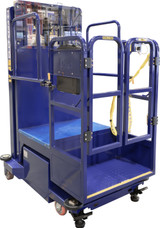 Ballymore Safety Products PS-10 - Ballymore Personnel Lift: Push-Around, Battery, 450 lb Load Capacity, 6 ft 4 in Closed Height 
